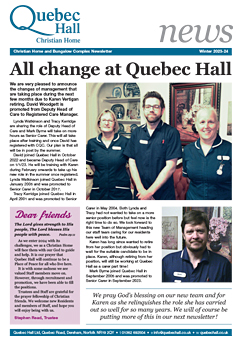 Quebec Hall Winter 2023/24 newsletter (pdf, 1.4MB)