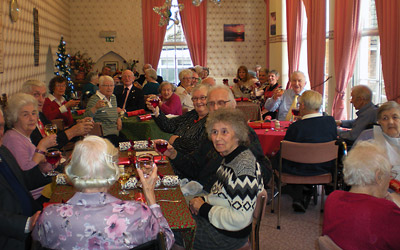 Christmas Day with happy residents