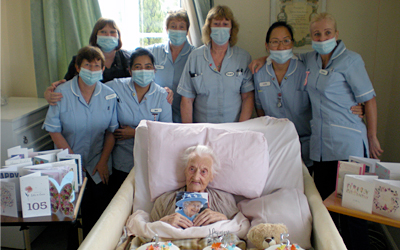 Kay, celebrated her 105th birthday