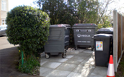 New bin area and new paths